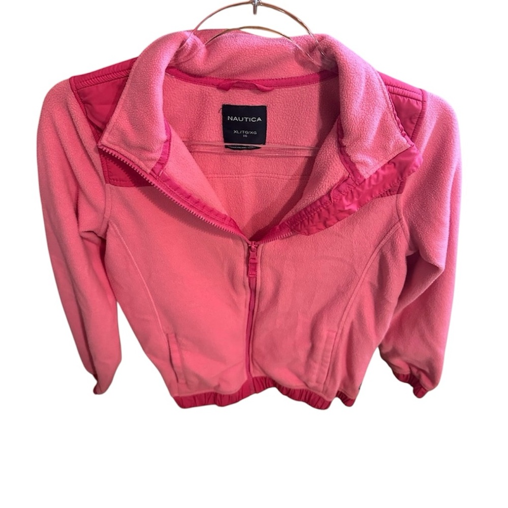 Girls Nautica Pink Fleece Jacket